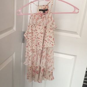 Nice floral top, sleeveless high neck